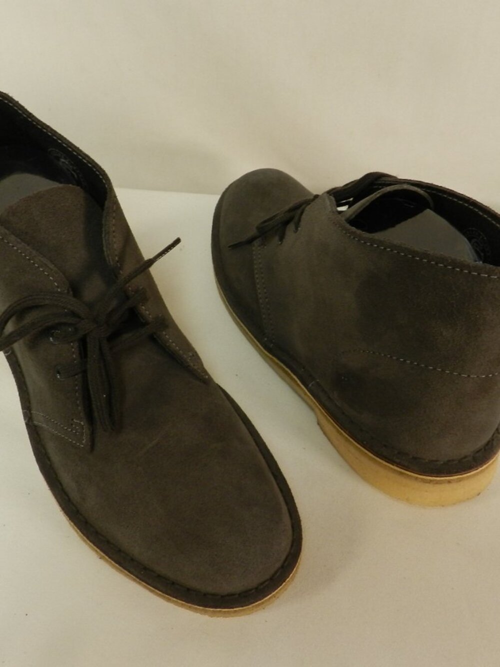 Clarks Suede Desert ankle boots Men lace up slate gray comfort classic Size Sz 7